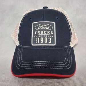 Jedco Ford Trucks Snapback Trucker Hat Blue Adjustable Mesh Back
